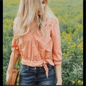 Madewell star scatter cotton wrap top M